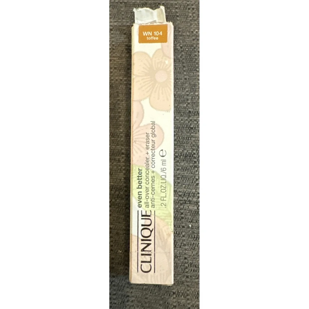 New CLINIQUE Even Better All-Over Concealer + Eraser WN 104 Toffee
